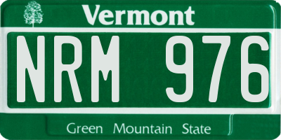 VT license plate NRM976