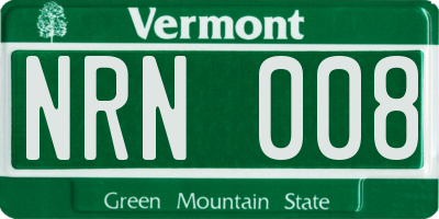 VT license plate NRN008