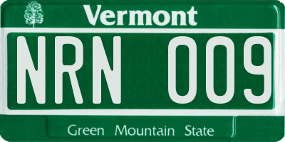 VT license plate NRN009