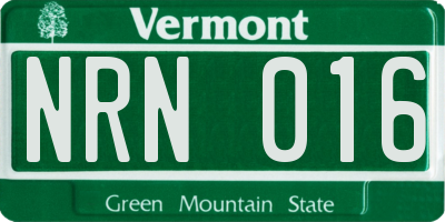 VT license plate NRN016