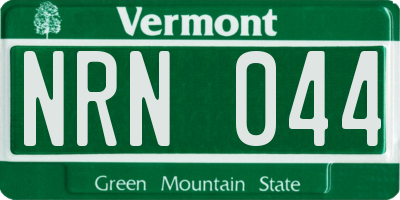 VT license plate NRN044