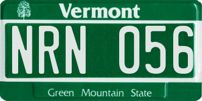 VT license plate NRN056