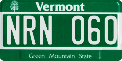 VT license plate NRN060