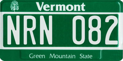 VT license plate NRN082