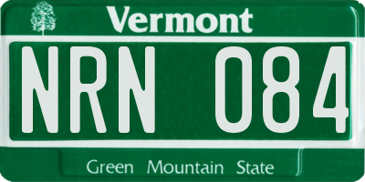 VT license plate NRN084