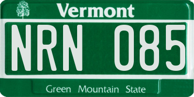 VT license plate NRN085