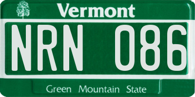 VT license plate NRN086