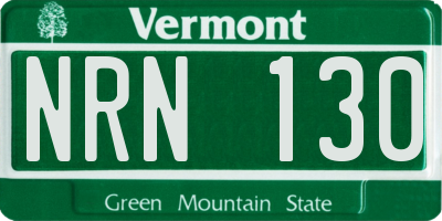 VT license plate NRN130
