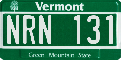 VT license plate NRN131