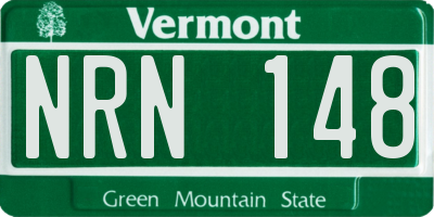 VT license plate NRN148