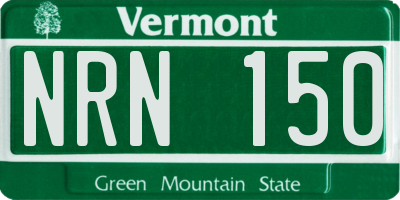 VT license plate NRN150