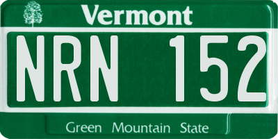 VT license plate NRN152