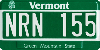 VT license plate NRN155