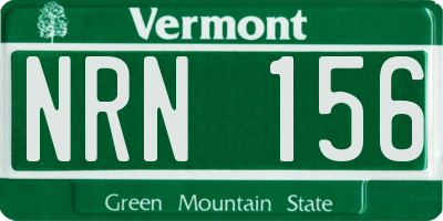 VT license plate NRN156