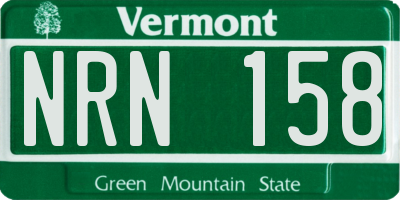 VT license plate NRN158
