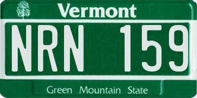 VT license plate NRN159