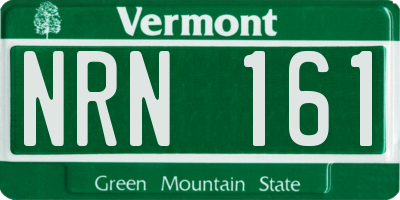 VT license plate NRN161