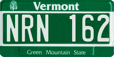 VT license plate NRN162