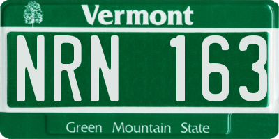 VT license plate NRN163