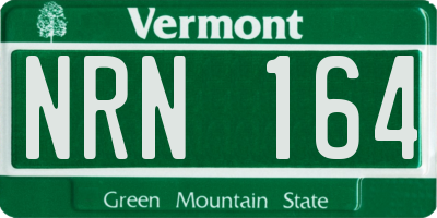 VT license plate NRN164