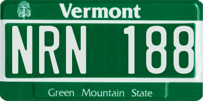VT license plate NRN188