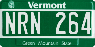 VT license plate NRN264