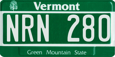 VT license plate NRN280