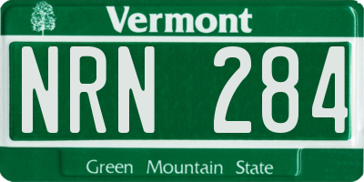 VT license plate NRN284