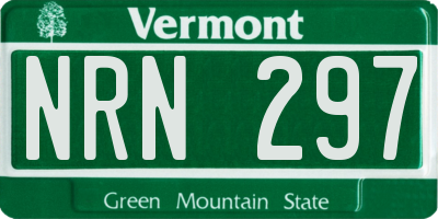 VT license plate NRN297