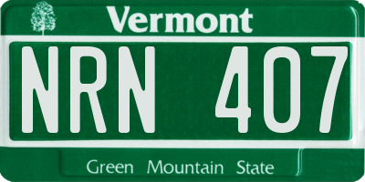 VT license plate NRN407