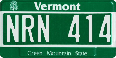 VT license plate NRN414