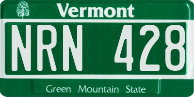 VT license plate NRN428