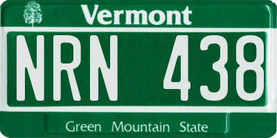 VT license plate NRN438