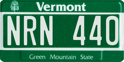 VT license plate NRN440