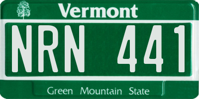 VT license plate NRN441