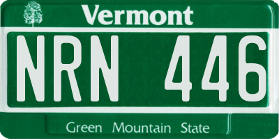 VT license plate NRN446
