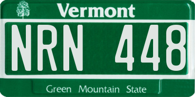 VT license plate NRN448