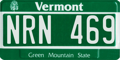 VT license plate NRN469