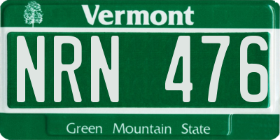 VT license plate NRN476