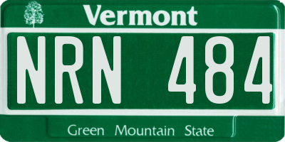 VT license plate NRN484