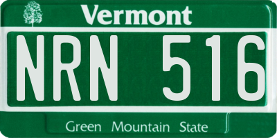 VT license plate NRN516