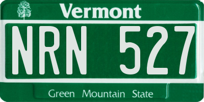 VT license plate NRN527