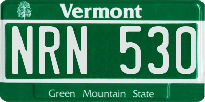 VT license plate NRN530