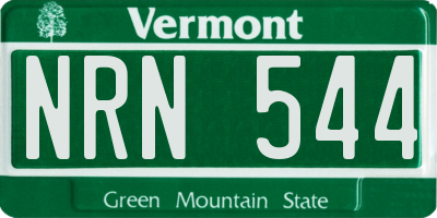 VT license plate NRN544