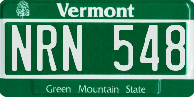 VT license plate NRN548