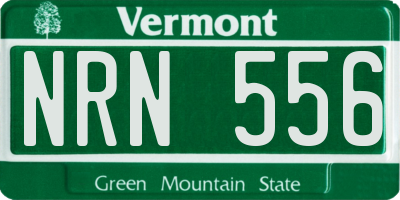 VT license plate NRN556
