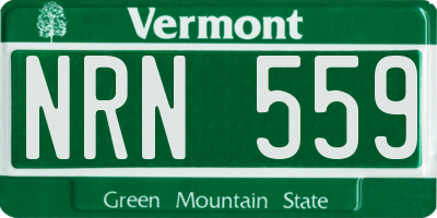 VT license plate NRN559