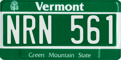 VT license plate NRN561