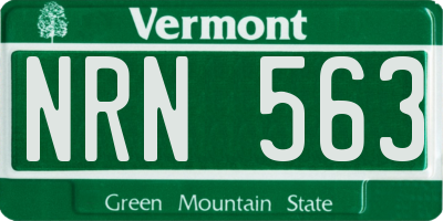 VT license plate NRN563