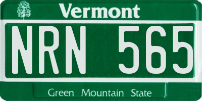 VT license plate NRN565